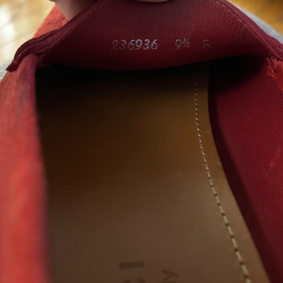 GUCCI Red Sue Horsebit Drivers Mens size 9.5 - Picture 7 of 7